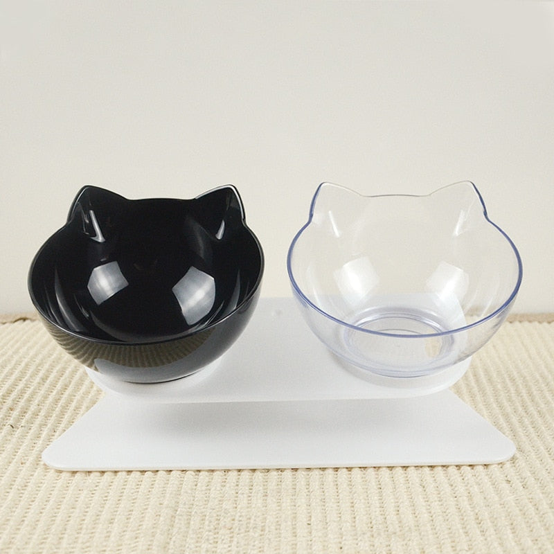 Cat Double Bowl Cat Bowl Dog Bowl Non-slip Food Bowl With Raised Stand Cat Feeding & Watering Supplies Dog Feeder Pet Supplies
