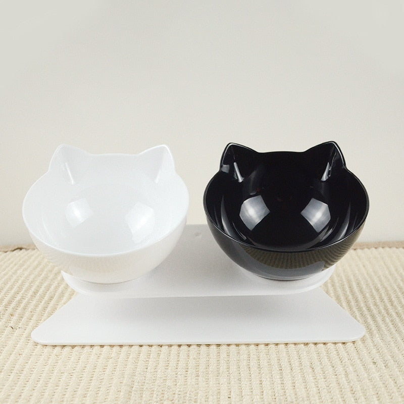 Cat Double Bowl Cat Bowl Dog Bowl  Non-slip Food Bowl With Raised Stand Cat Feeding &amp; Watering Supplies Dog Feeder Pet Supplies