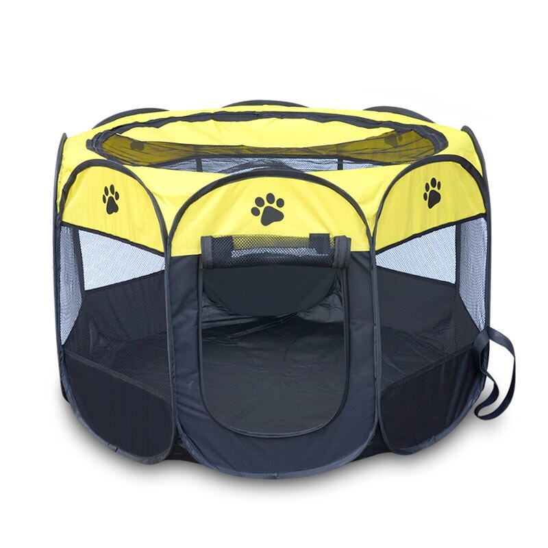 SHUANGMAO Hot Outdoor Pet Cat Octagonal Tent Dog Fence Folding Portable Cats House Cage Dogs Playpen Puppy Kennel Sofa Supplies