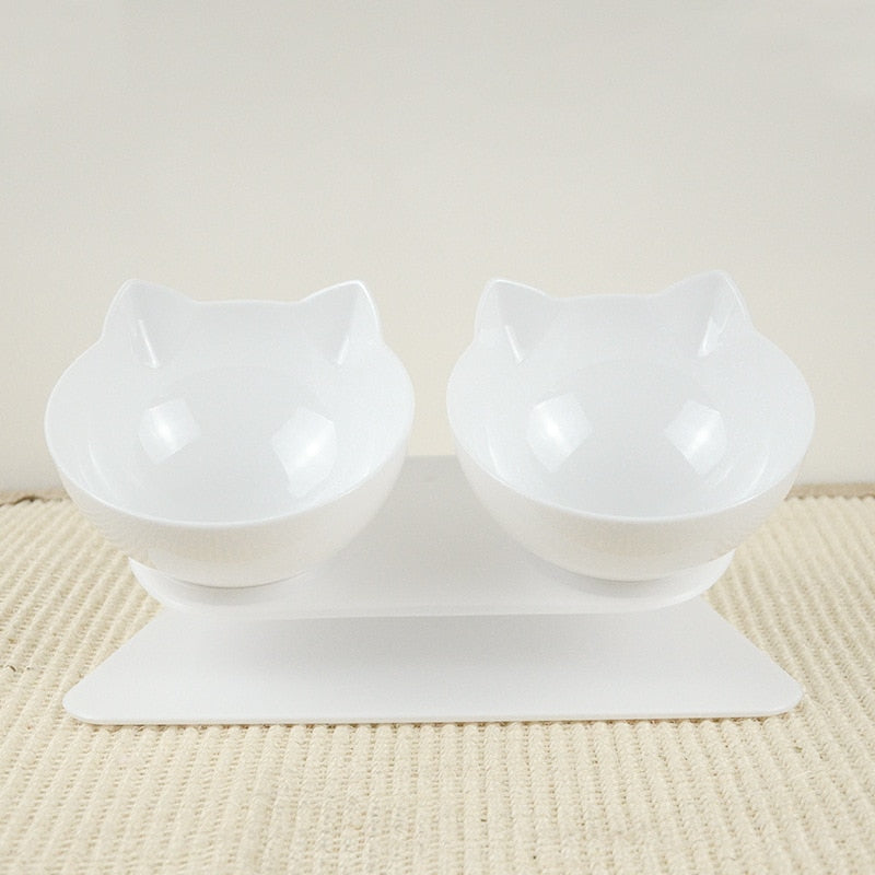 Cat Double Bowl Cat Bowl Dog Bowl  Non-slip Food Bowl With Raised Stand Cat Feeding &amp; Watering Supplies Dog Feeder Pet Supplies