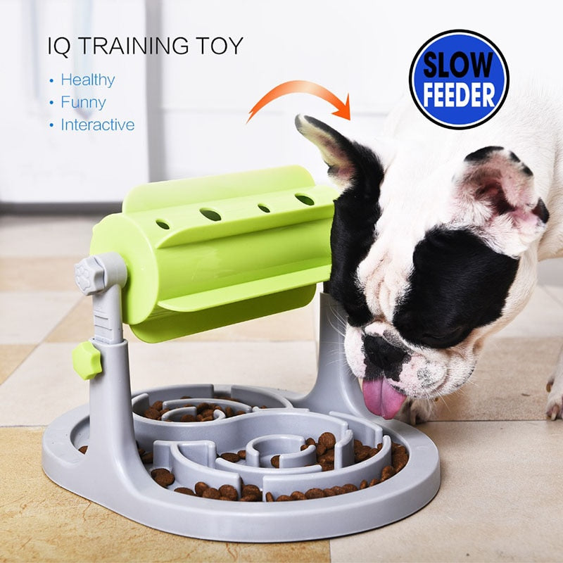 Interactive Pet Food Feeder Dog Cat Dispenser Slow Pet Foods Feeding  Toys Anti Choke Dog Slow Feeder Bowl  for Small Large Dogs