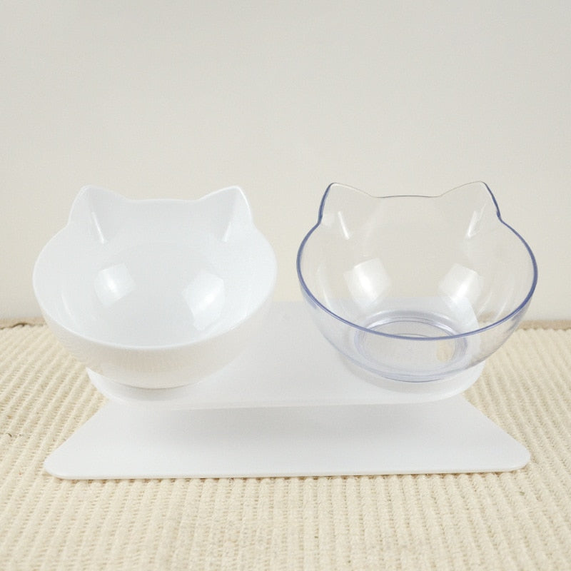 Cat Double Bowl Cat Bowl Dog Bowl  Non-slip Food Bowl With Raised Stand Cat Feeding &amp; Watering Supplies Dog Feeder Pet Supplies