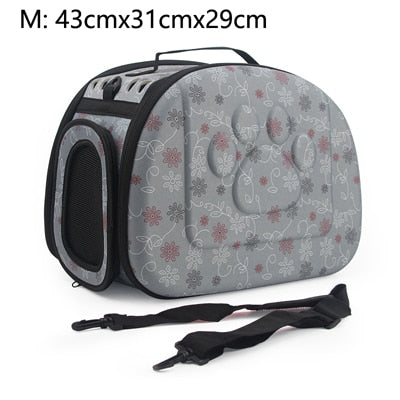 Travel Pet Bag Cat Flower Carriers Bags Breathable Pink Folding Small Dog Outdoor Shoulder Bag Folding Cats Carrying