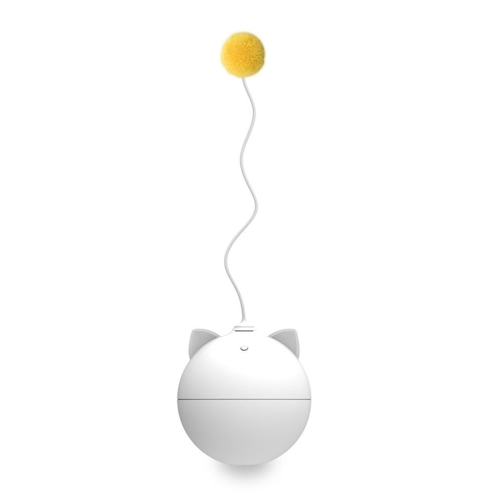 Electric Cat Toy Automatic Ball Rolling Smart Teasing Feather Cat Toys LED Light Interactive Self Rotating Track Ball Moving