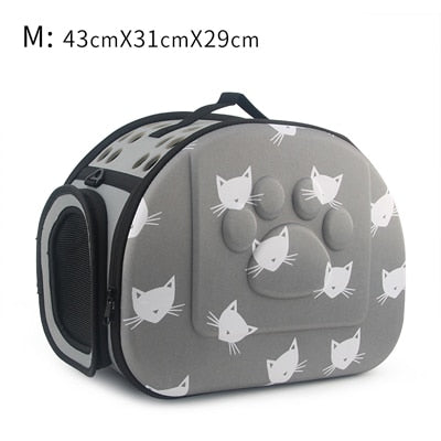 Travel Pet Bag Cat Flower Carriers Bags Breathable Pink Folding Small Dog Outdoor Shoulder Bag Folding Cats Carrying