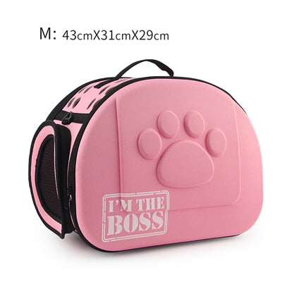 Travel Pet Bag Cat Flower Carriers Bags Breathable Pink Folding Small Dog Outdoor Shoulder Bag Folding Cats Carrying