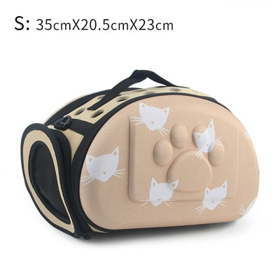 Travel Pet Bag Cat Flower Carriers Bags Breathable Pink Folding Small Dog Outdoor Shoulder Bag Folding Cats Carrying