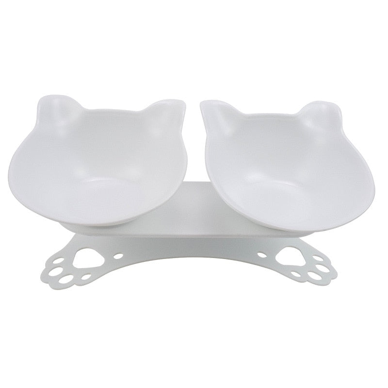 Cat Double Bowl Cat Bowl Dog Bowl  Non-slip Food Bowl With Raised Stand Cat Feeding &amp; Watering Supplies Dog Feeder Pet Supplies