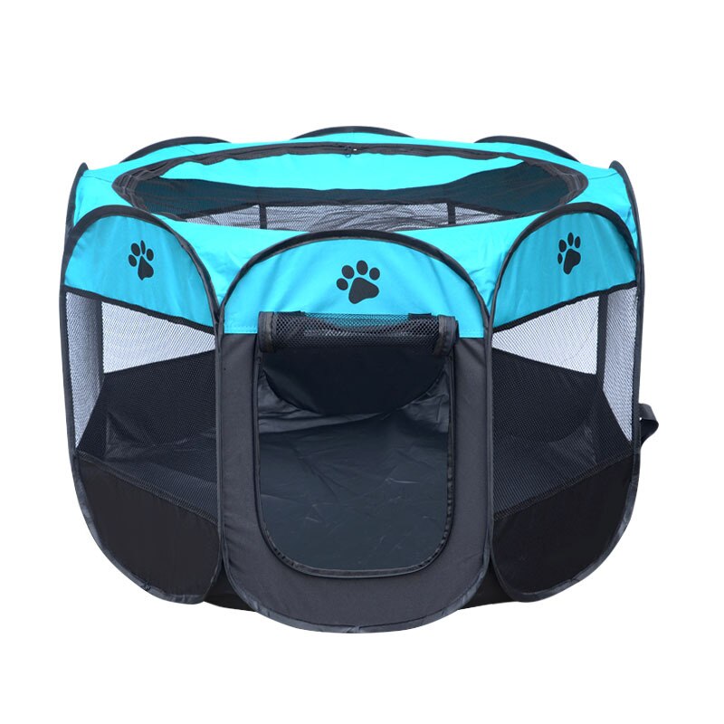 SHUANGMAO Hot Outdoor Pet Cat Octagonal Tent Dog Fence Folding Portable Cats House Cage Dogs Playpen Puppy Kennel Sofa Supplies