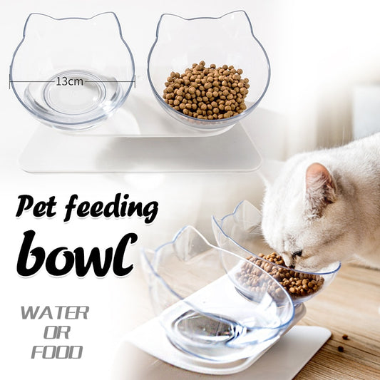 Cat Double Bowl Cat Bowl Dog Bowl  Non-slip Food Bowl With Raised Stand Cat Feeding &amp; Watering Supplies Dog Feeder Pet Supplies