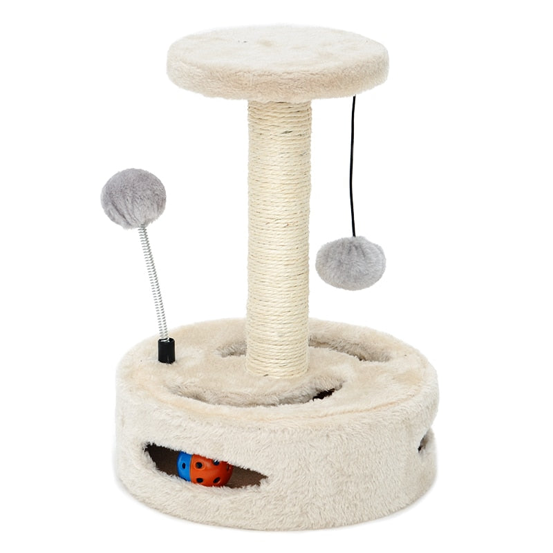 Hoopet H35.5/21cm Pet Cat Scratching Toy Sisal Climbing Furniture Cat Interactive Toys Kitten Exercise Climbing Frame