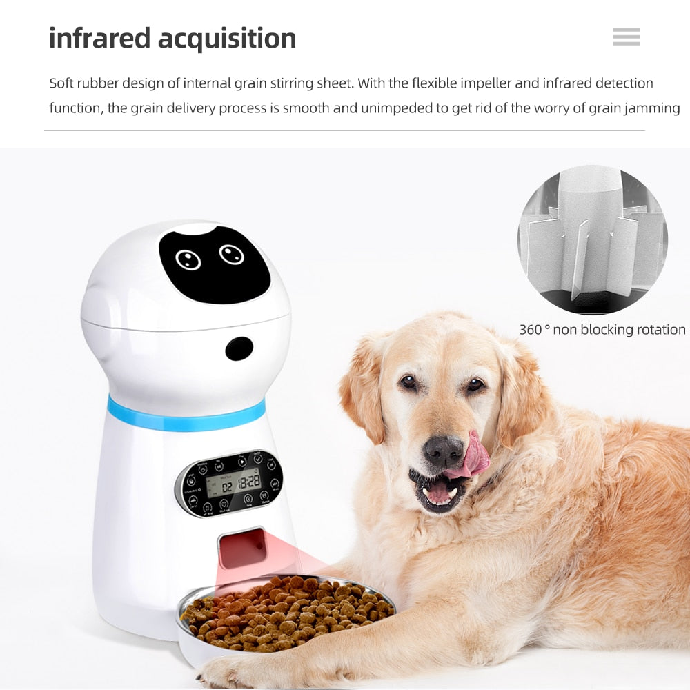 Automatic Pet Feeder Timing Feeder 24h Timer 6 Grids For Dog Cat Rabbit Puppy Totoro Small Animals Pet Supplies 40% Off