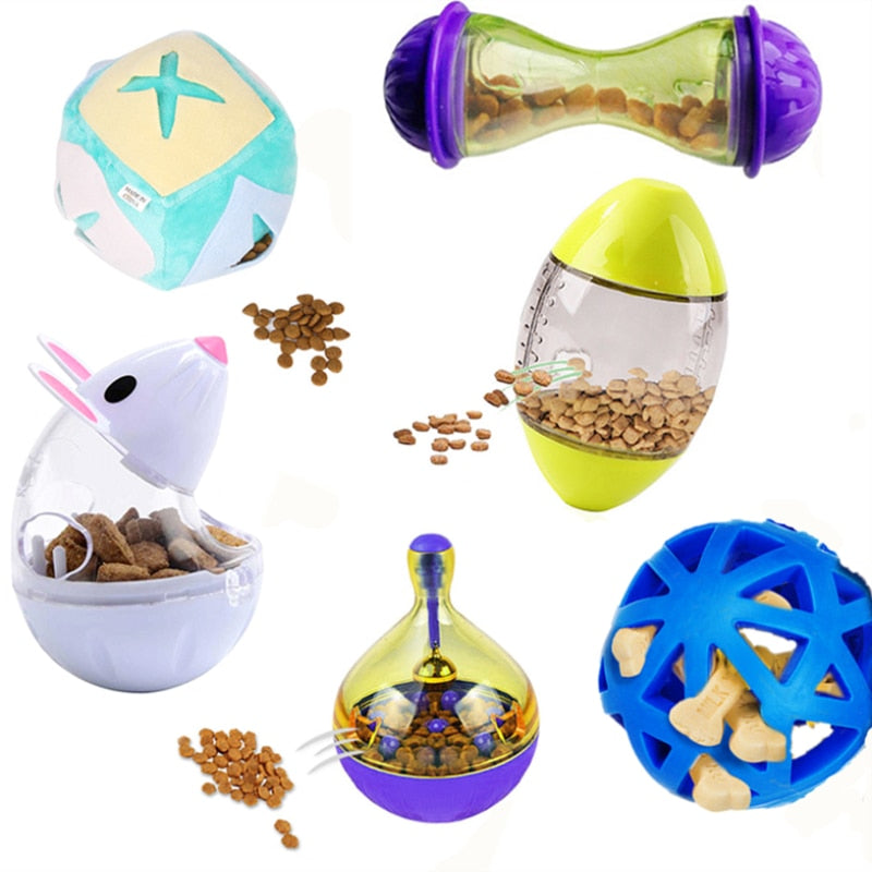 Pet Dog Food Feeder for Dog Cats Puzzle Toys Doggy Kitty Molars Feeder Captains for Pet Dogs Cat Chewing Toy Leaking Food Ball