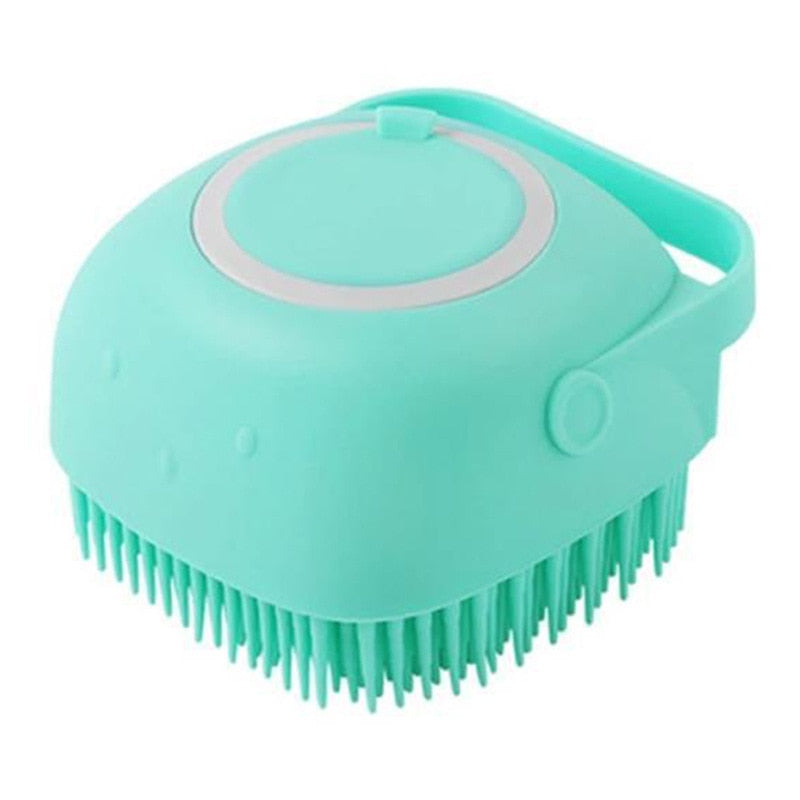 Dog and Cat Bath Massage Brush with Soft Silicone Bristles