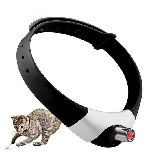 ATUBAN Electric Smart Amusing Collar for Kitten, Wearable Automatic Cat Toys,USB Rechargeable Cat Laser Collar Interactive Toy