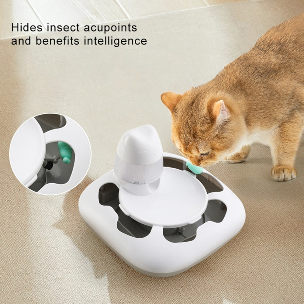 Pet Cat Toy Dog Feeding Plate Game Predator Bowl Puzzle Slow Food Training USB charging Interactive Cats Food Toy Pet Supplies