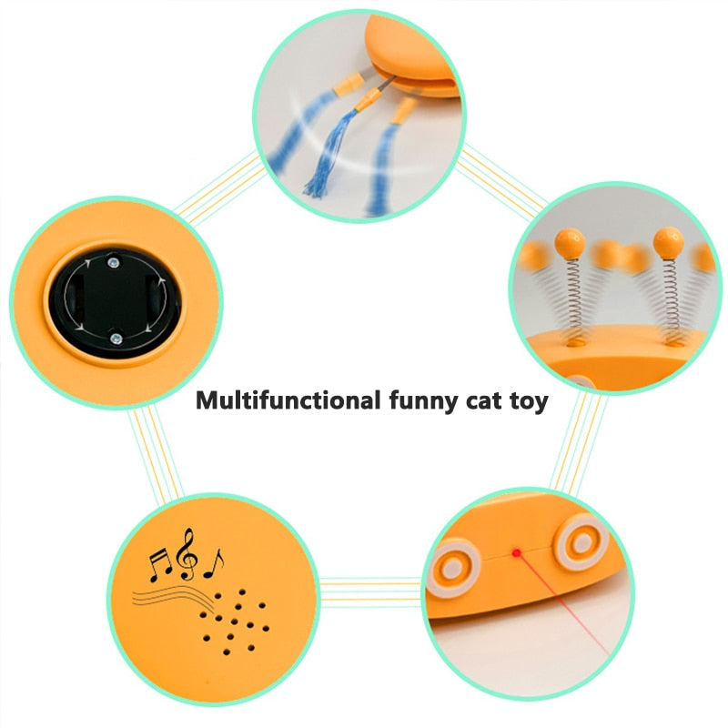 Wamuusing Feather Laser Robot Interactive Cat Toy