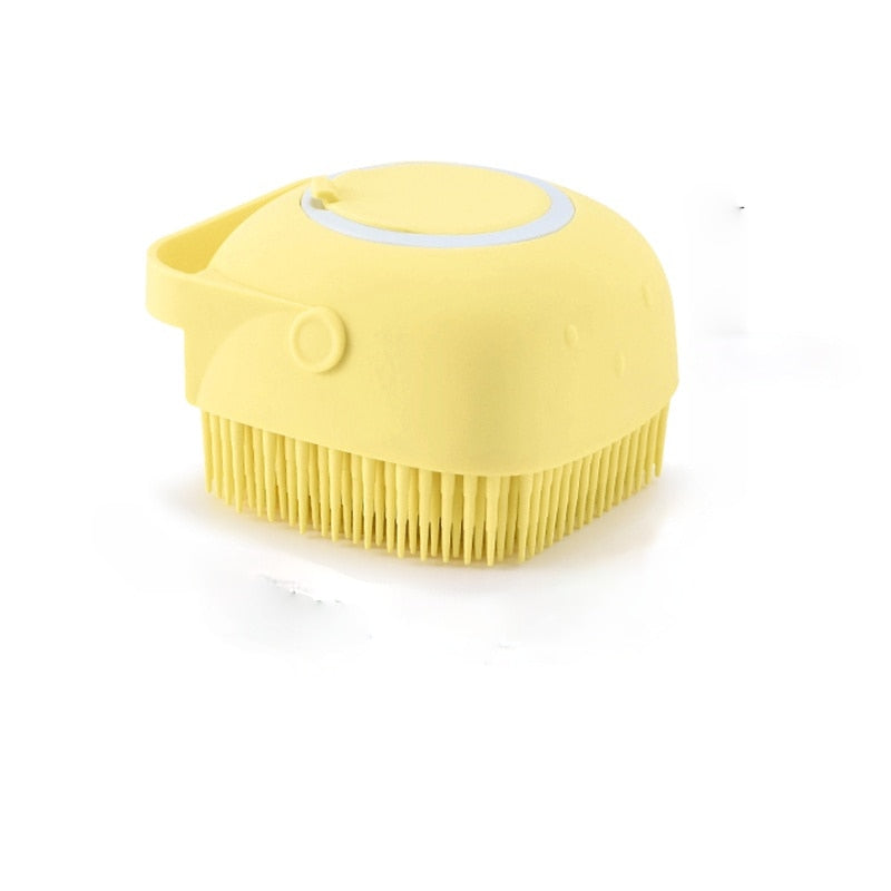 Dog and Cat Bath Massage Brush with Soft Silicone Bristles