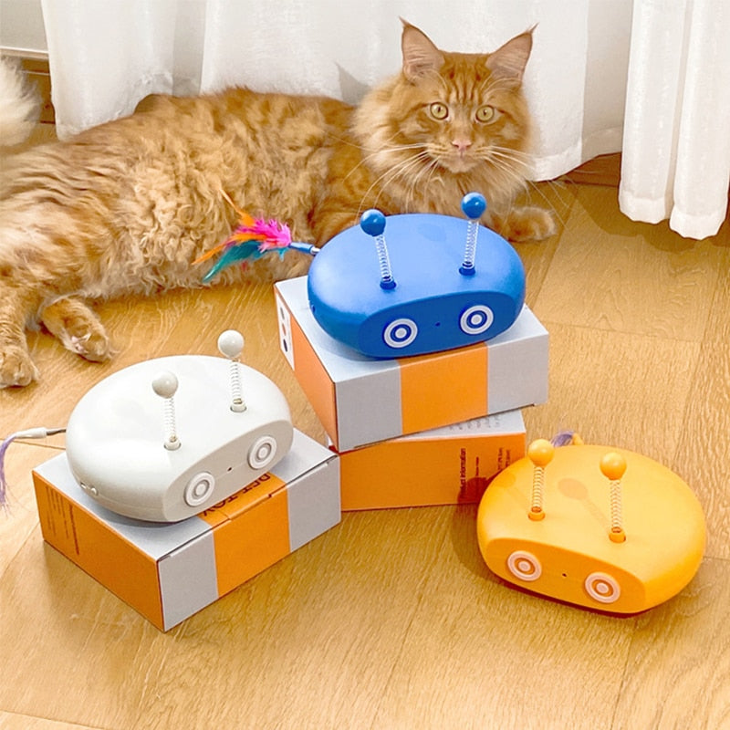 Wamuusing Feather Laser Robot Interactive Cat Toy