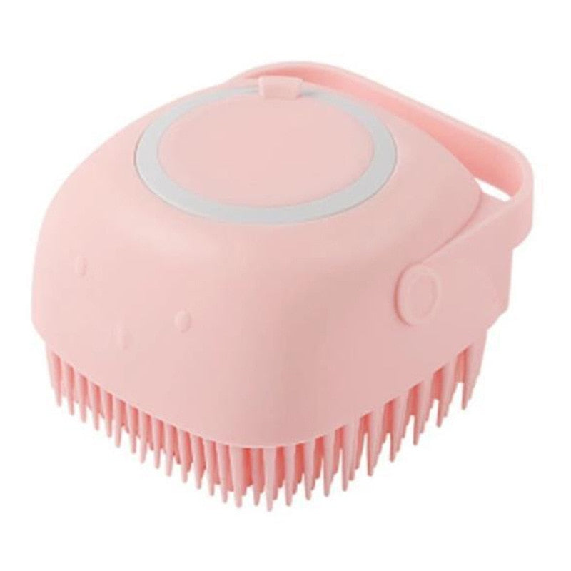 Dog and Cat Bath Massage Brush with Soft Silicone Bristles