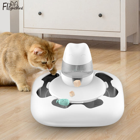 Pet Cat Toy Dog Feeding Plate Game Predator Bowl Puzzle Slow Food Training USB charging Interactive Cats Food Toy Pet Supplies