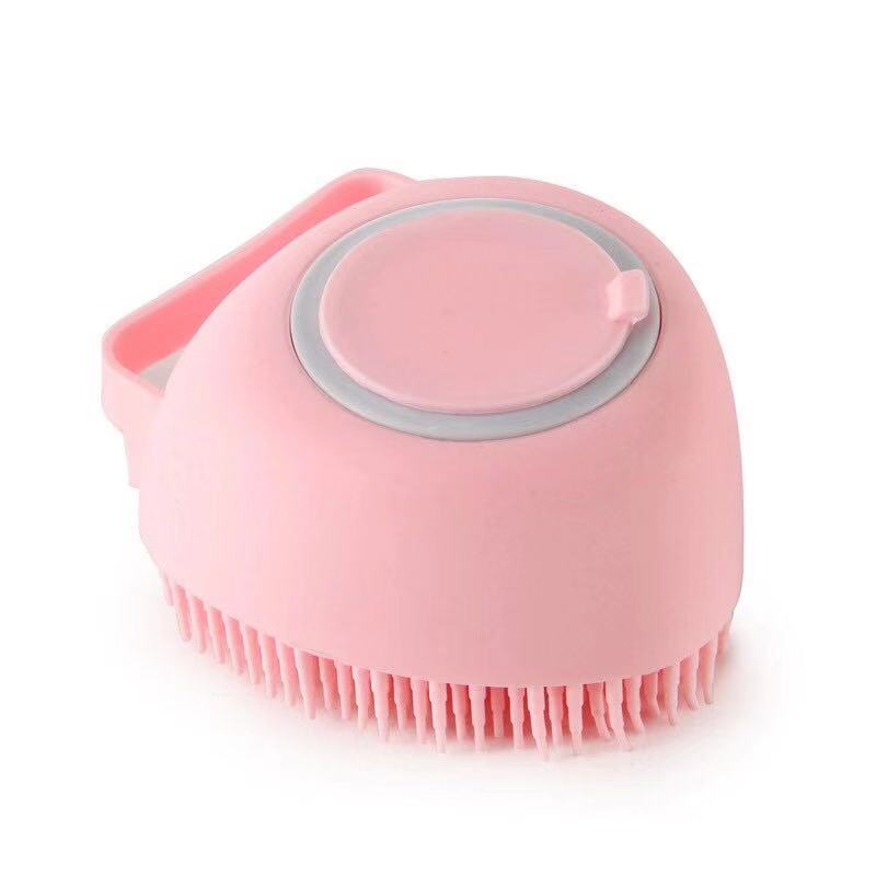 Dog and Cat Bath Massage Brush with Soft Silicone Bristles